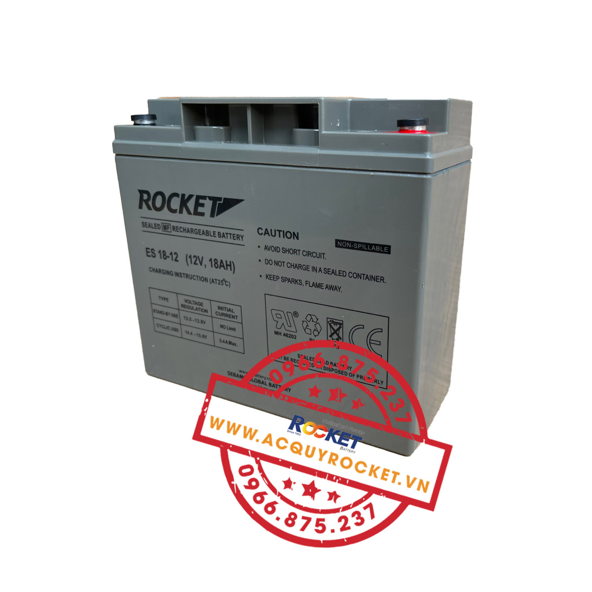 ắc quy viễn thông rocket es18-12 12v18ah
