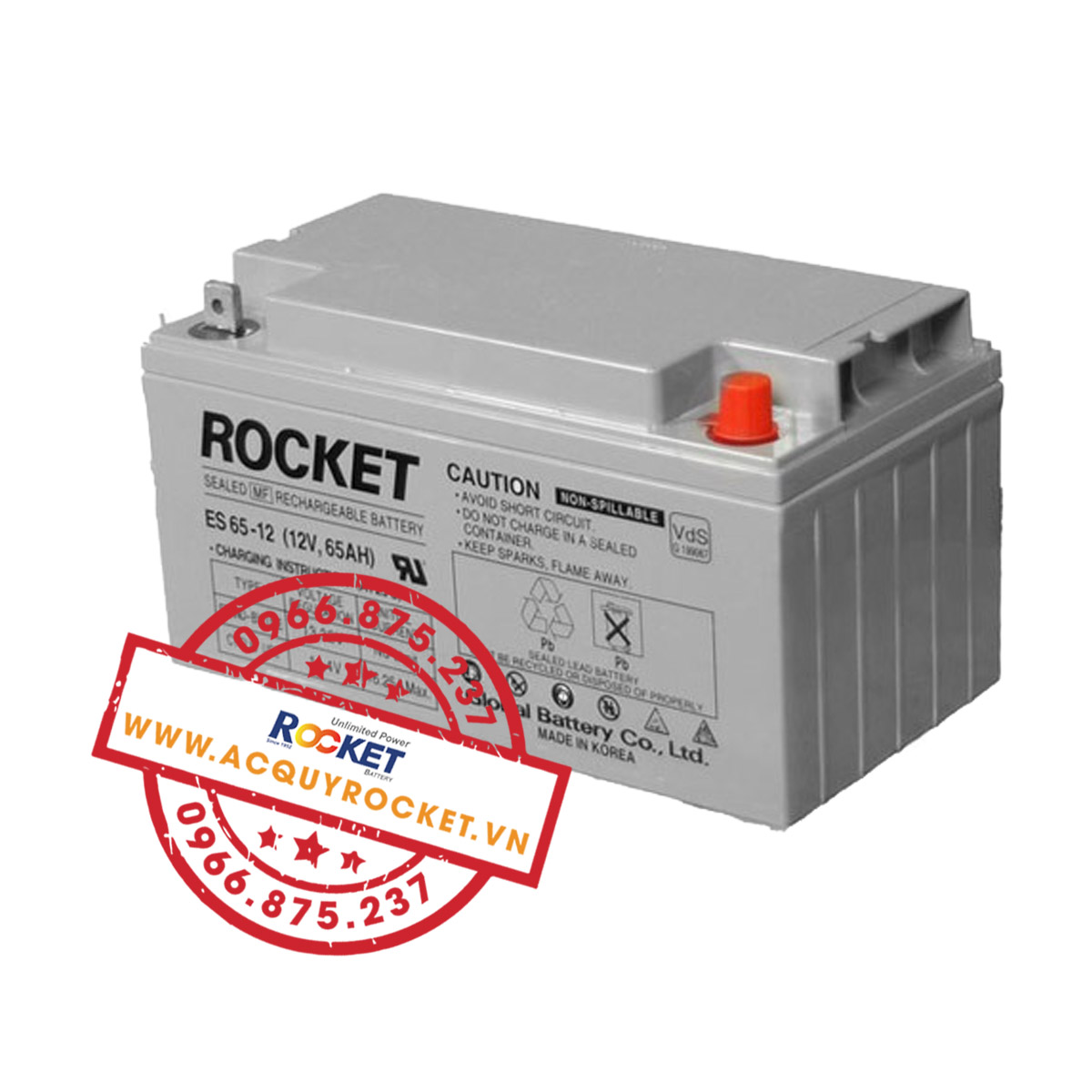ắc quy viễn thông rocket es65-12 12v65ah