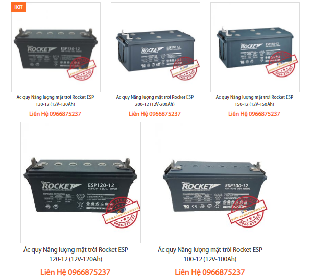 5 mẫu ắc quy năng lượng mặt trời tốt nhất tại acquyrocket.com.vn