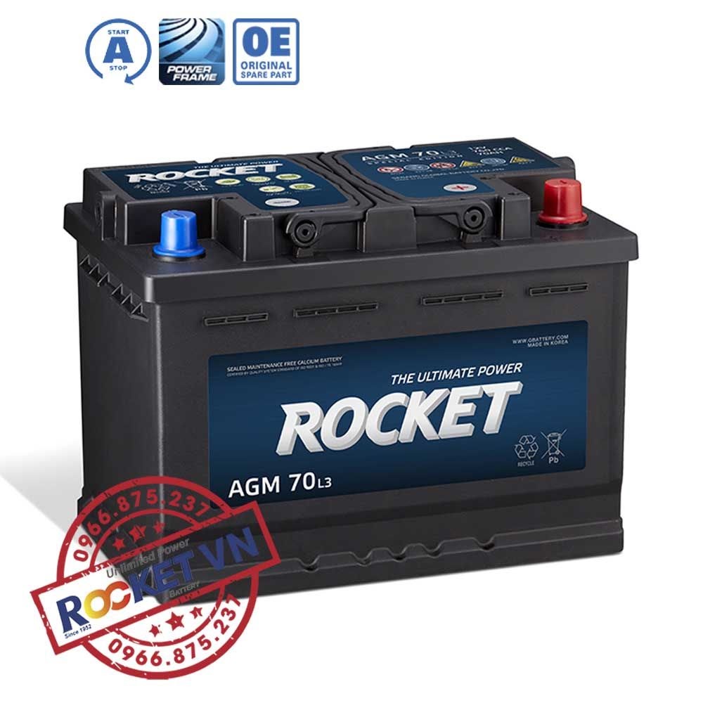 Bình ắc quy Rocket 12v 70ah